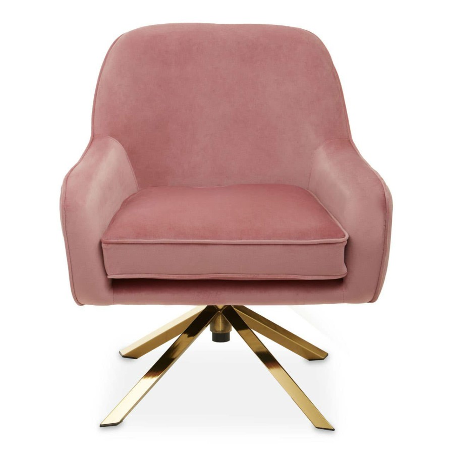 FURNITURE Fifty Five South Seating | Avery Pink Velvet Chair