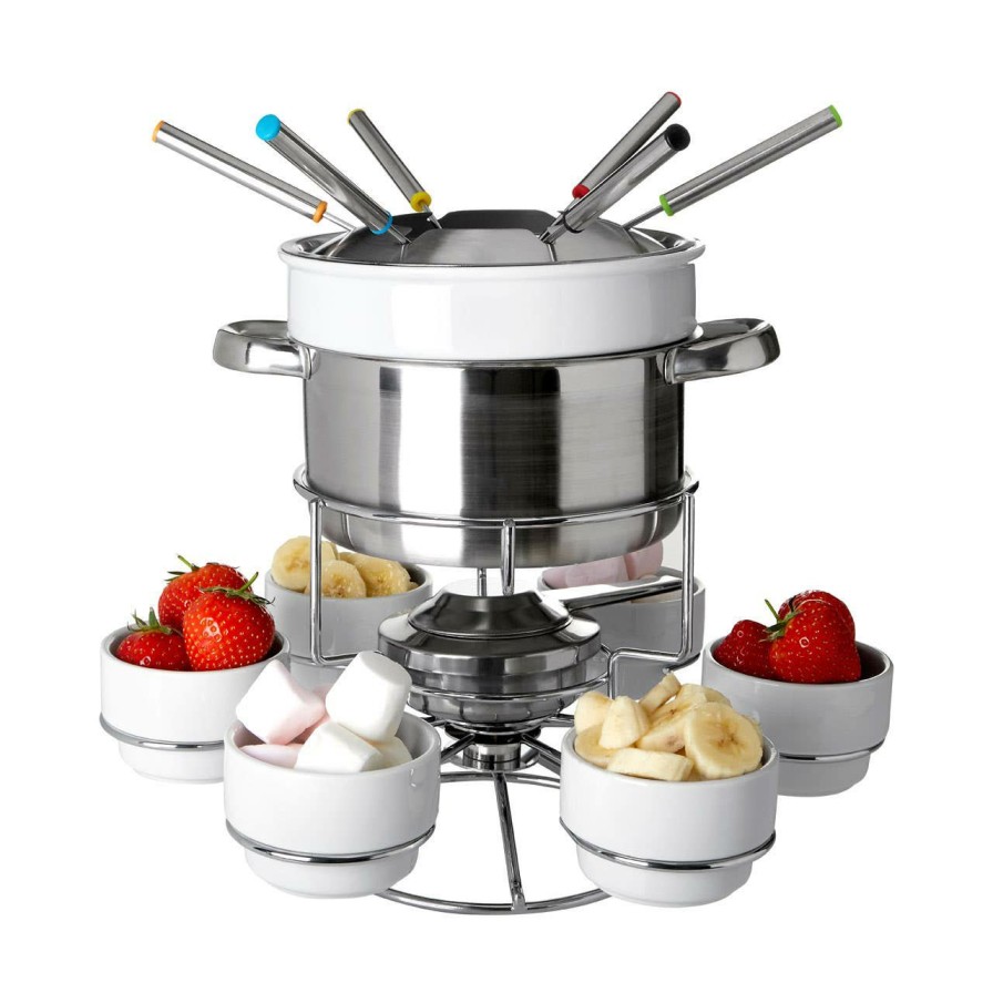 Kitchen and Dining Premier Cookware | Freya Stainless Steel Fondue Set