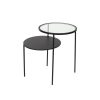 FURNITURE Premier Side Tables | Trento End Table With Glass And Metal Tops