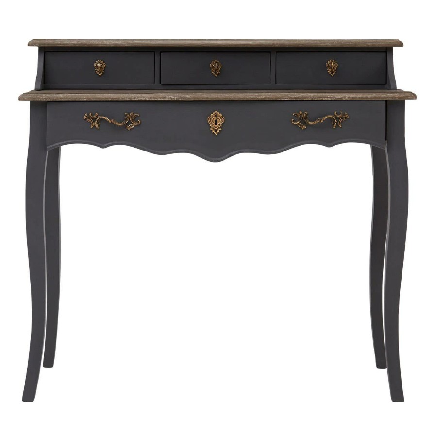 FURNITURE Fifty Five South Desks | Loire Dark Grey Writing Desk