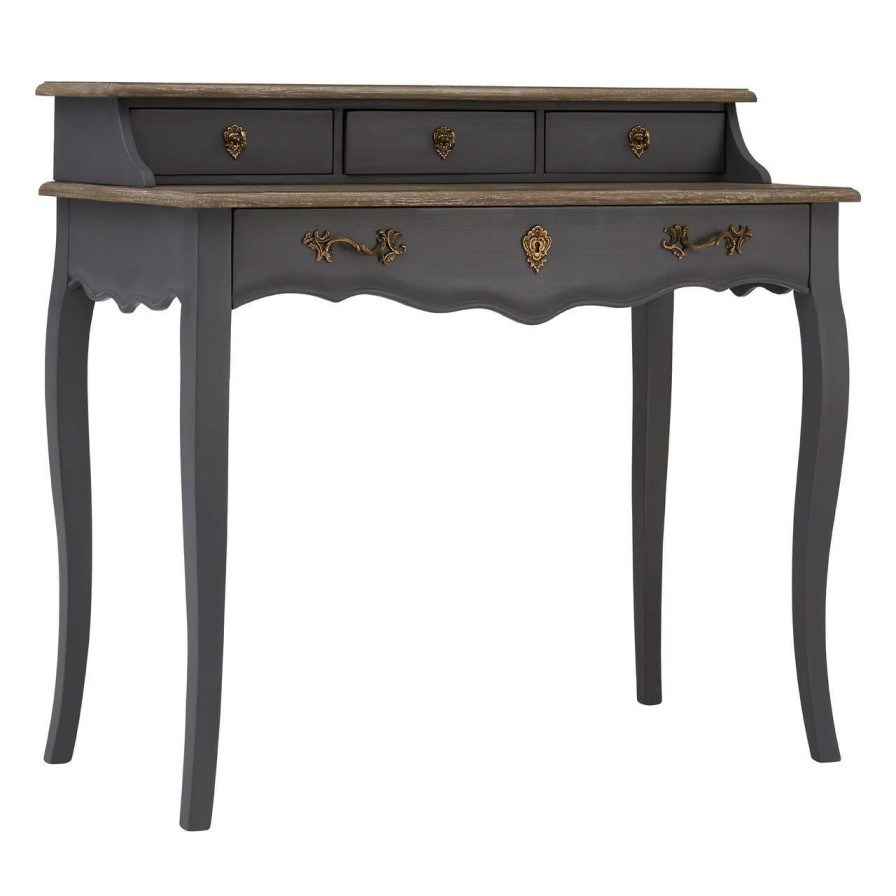 FURNITURE Fifty Five South Desks | Loire Dark Grey Writing Desk