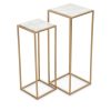 FURNITURE Fifty Five South Nesting Tables | Mandoli Nest Of 2 White Marble Side Tables