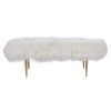 FURNITURE Fifty Five South Seating | Marlow White Sheepskin Bench