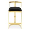 FURNITURE Fifty Five South Bar Seating | Azalea Black Velvet Bar Stool