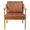 FURNITURE Fifty Five South Seating | Kendari Chair With Brown Plain Leather