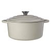 Kitchen and Dining Premier Roasting Tins and Oven Dishes | Hygge Large White Cast Iron Casserole Dish