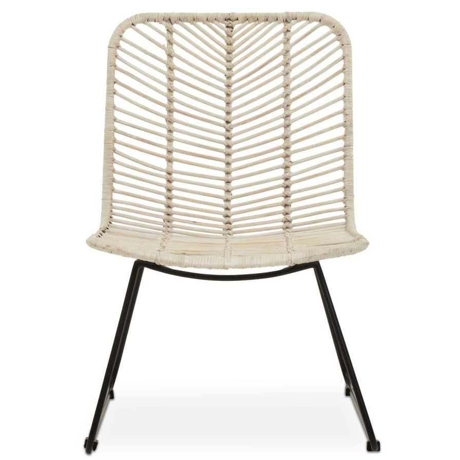 FURNITURE Premier Lounge Chairs | Java Natural Rattan Black Metal Chair