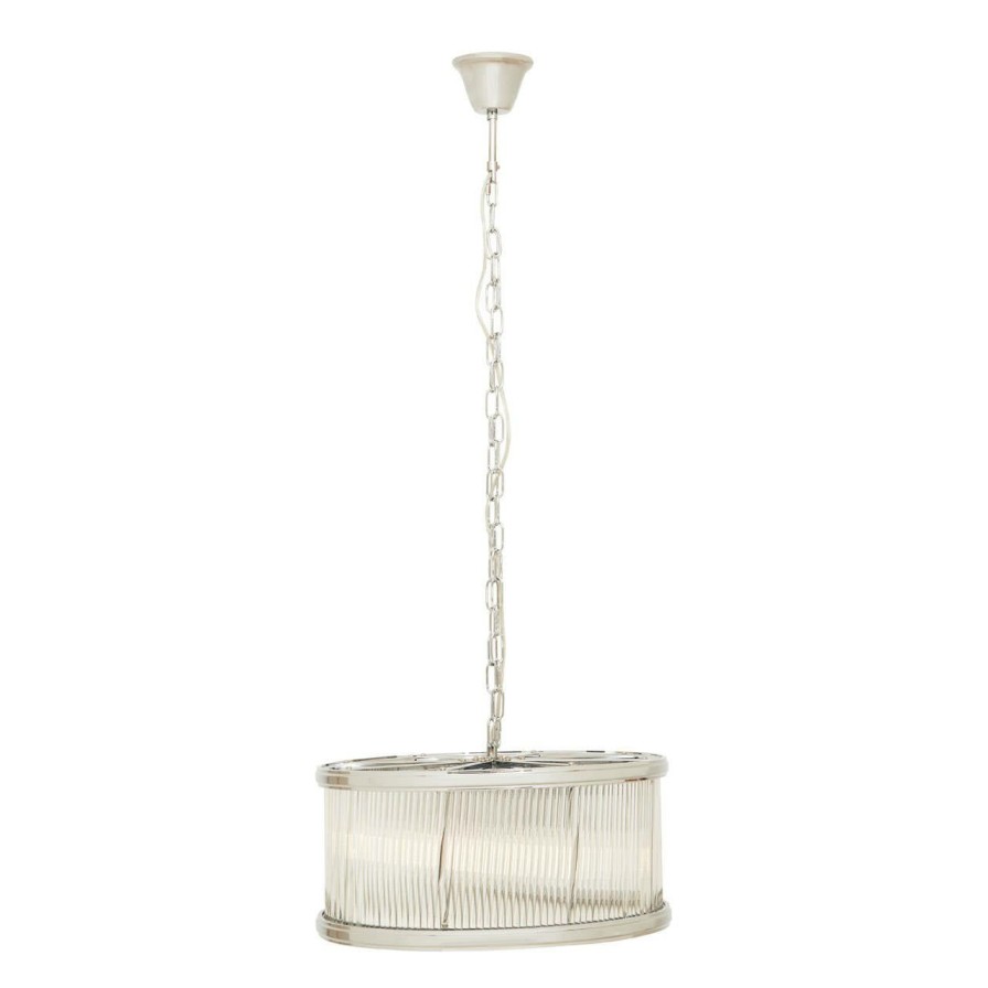 Accessories Fifty Five South Decorative Lights | Kensington Townhouse Nickel Pendant Light