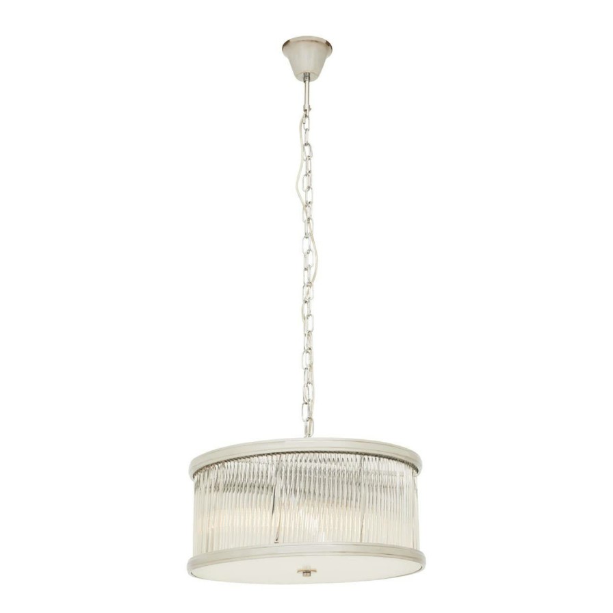 Accessories Fifty Five South Decorative Lights | Kensington Townhouse Nickel Pendant Light