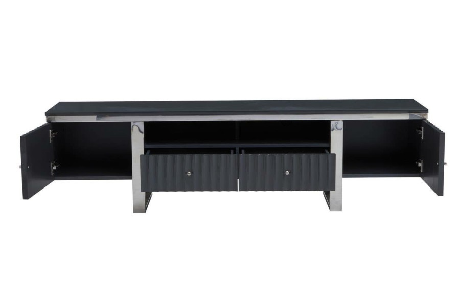 FURNITURE Fifty Five South Media and TV Units | Genoa Grey Media Unit