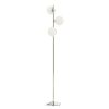 Accessories Fifty Five South Floor Lamps | Karter Chrome Finish And White Glass Floor Lamp