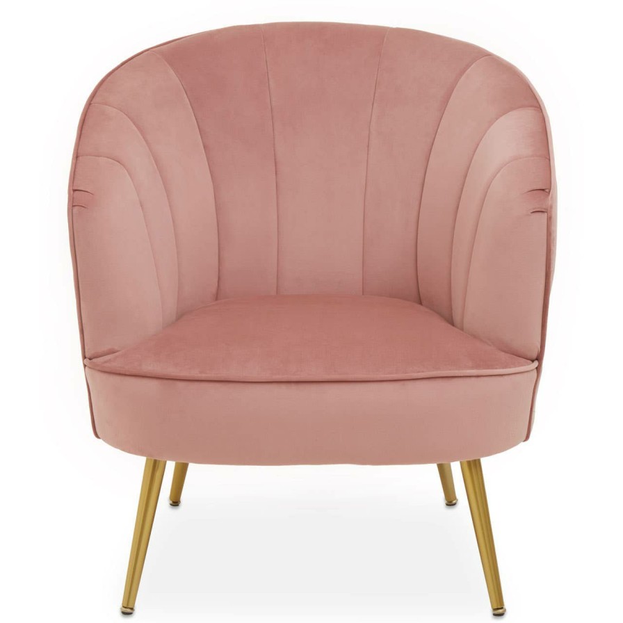 FURNITURE Premier Statement Chairs | Yolanda Pink Velvet Chair