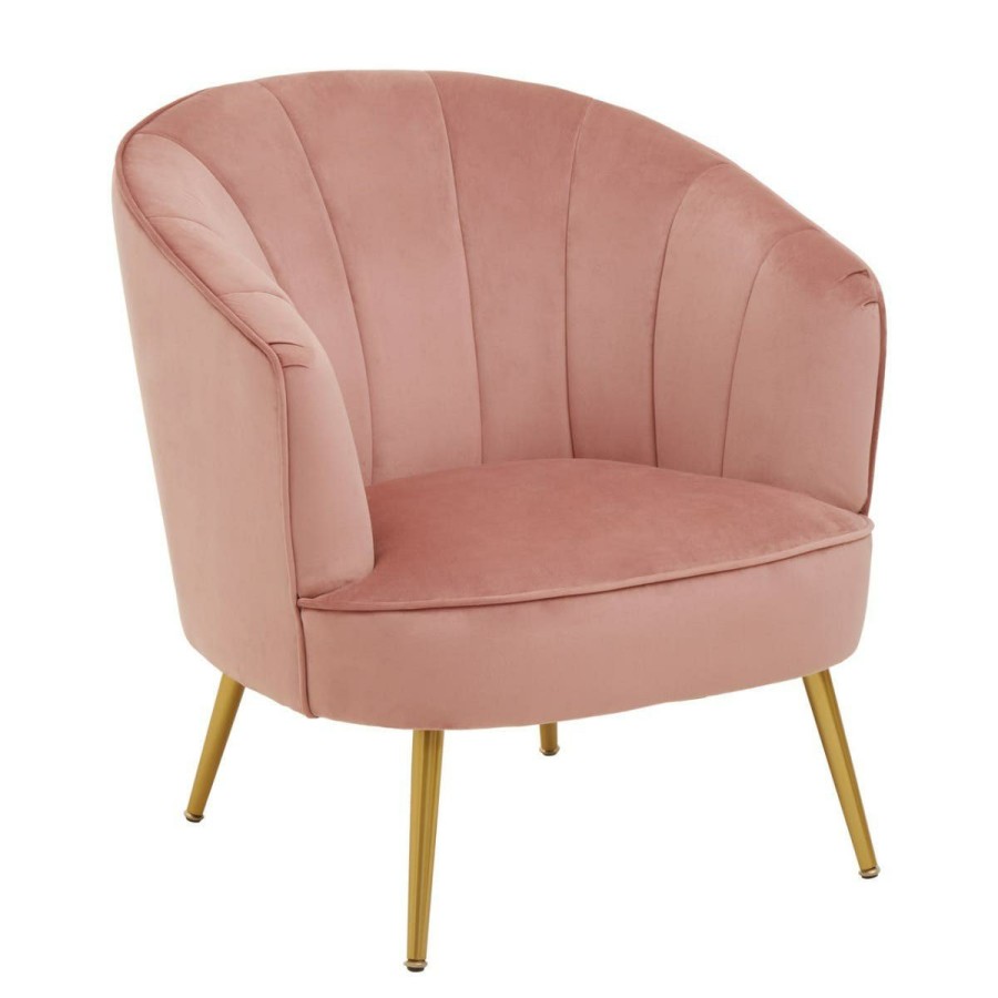 FURNITURE Premier Statement Chairs | Yolanda Pink Velvet Chair