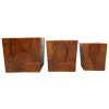 FURNITURE Fifty Five South Seating | Surat Set Of 3 Teak Root Stools