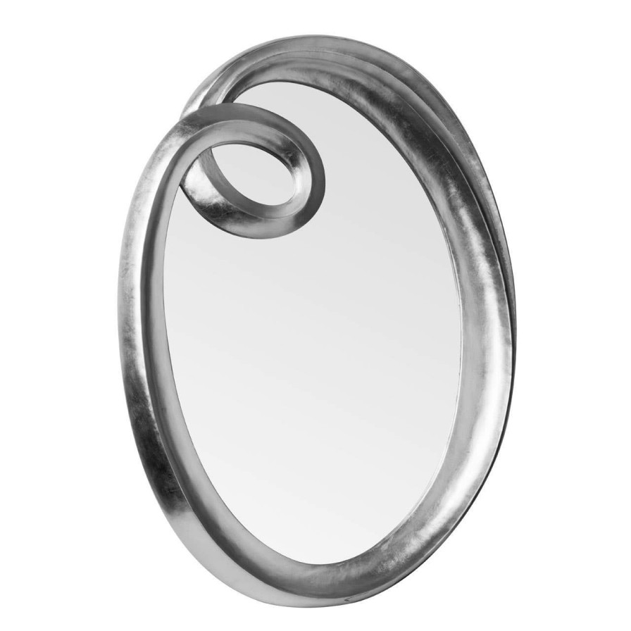 Bathe and Utility Premier Mirrors | Swirl Design Silver Wall Mirror