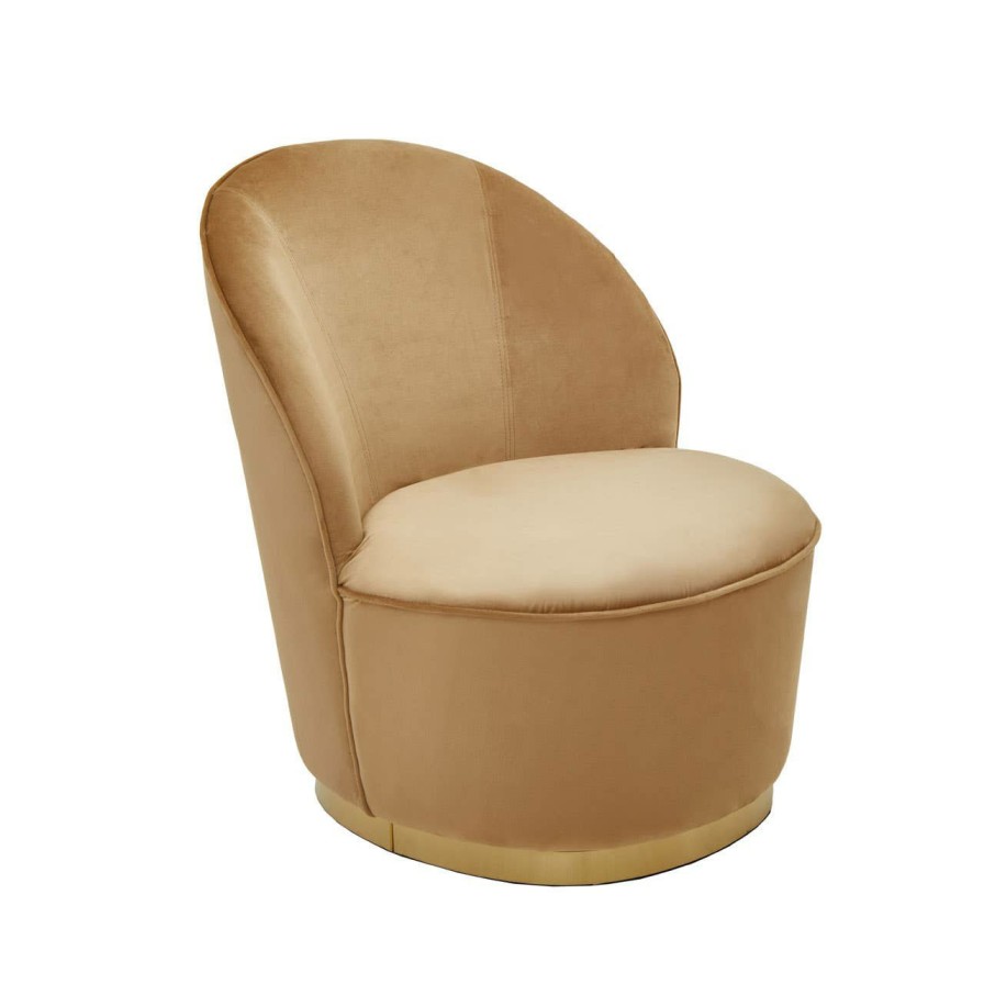 FURNITURE Fifty Five South Seating | Kids Tamra Gold Base Velvet Chair