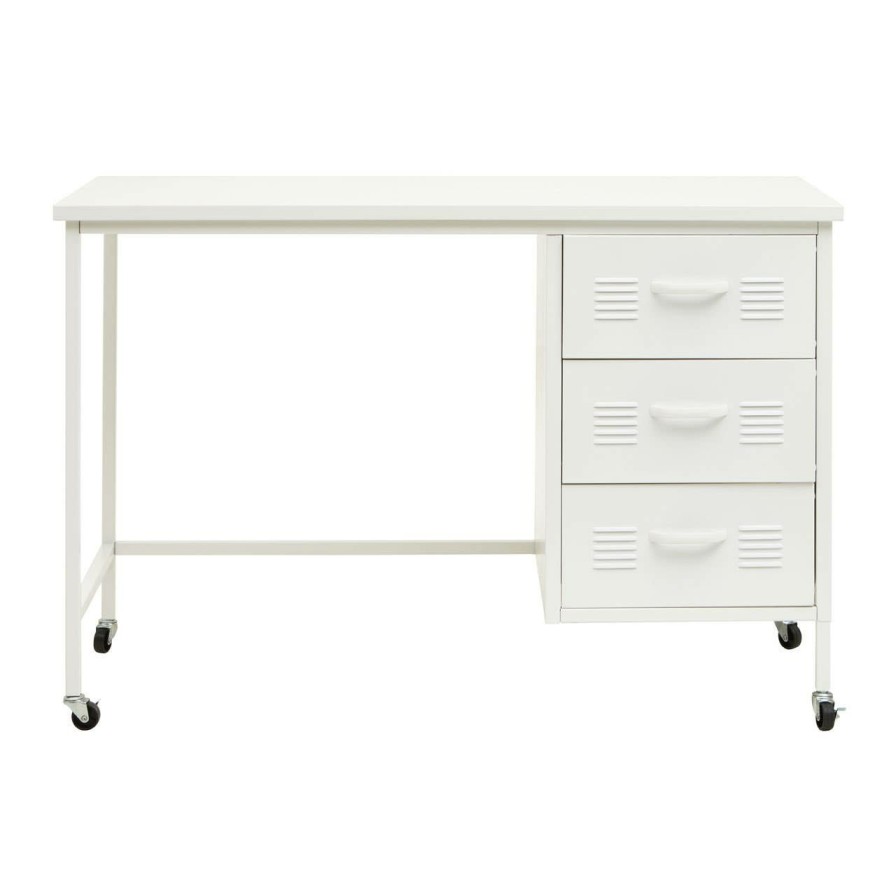 FURNITURE Premier Desks | Academy Three Drawer White Desk