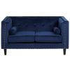 FURNITURE Premier Seating | Felisa Two Seater Midnight Blue Velvet Sofa