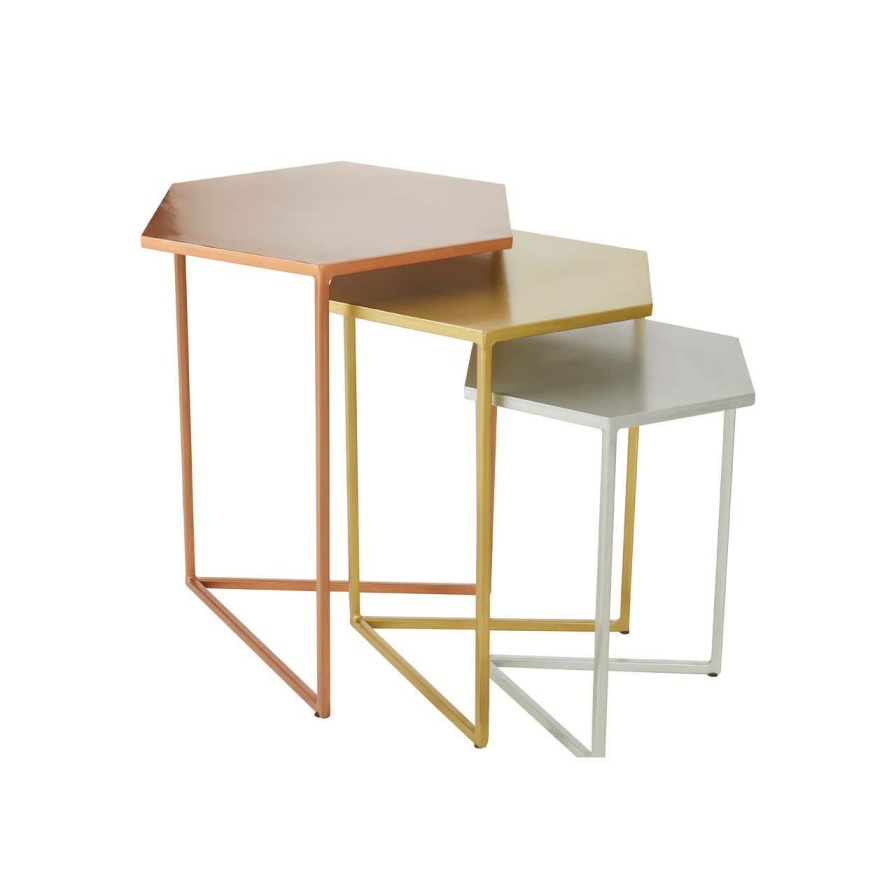 FURNITURE Fifty Five South Side Tables | Rabia Nest Of 3 Hexagonal Side Table