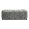 FURNITURE Fifty Five South Seating | Alea Grey Velvet Bench