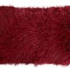 Accessories Bosie Cushions | Bosie Large Maroon Mongolian Lamb Fur Cushion