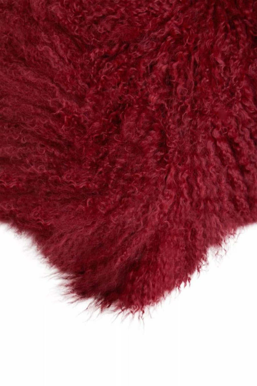 Accessories Bosie Cushions | Bosie Large Maroon Mongolian Lamb Fur Cushion