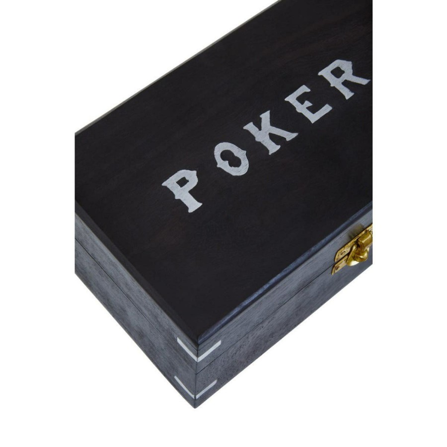 Accessories Fifty Five South Games | Churchill Black Sheesham Wood Poker Set