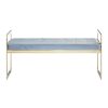 FURNITURE Premier Benches | Allure Powder Blue And Gold Tufted Bench