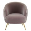 FURNITURE Fifty Five South Seating | Manhattan Mink Velvet Armchair