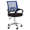 FURNITURE Premier Seating | Blue Home Office Chair With Black Arms And 5 Wheeler Base