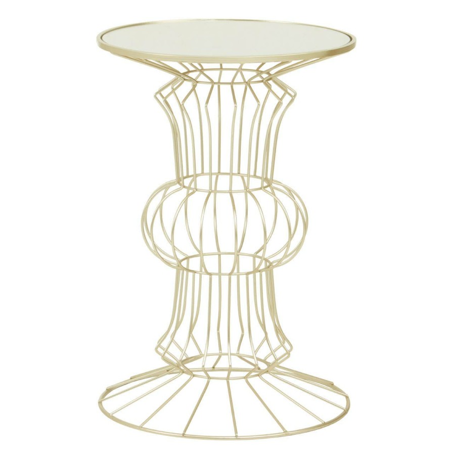 FURNITURE Premier Side Tables | Yaxi Light Gold Finish Frame Table