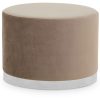 FURNITURE Fifty Five South Seating | Hagen Mink And Silver Round Stool