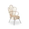 FURNITURE Fifty Five South Seating | Java Natural Rattan And Black Metal Back Chair