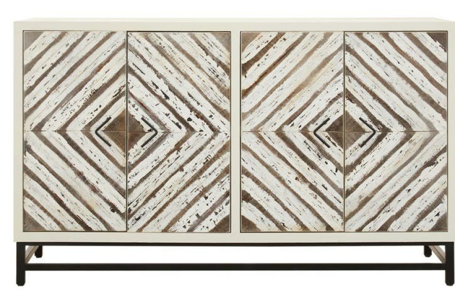 FURNITURE Premier Storage | Lombok Wood Pattern Door Sideboard