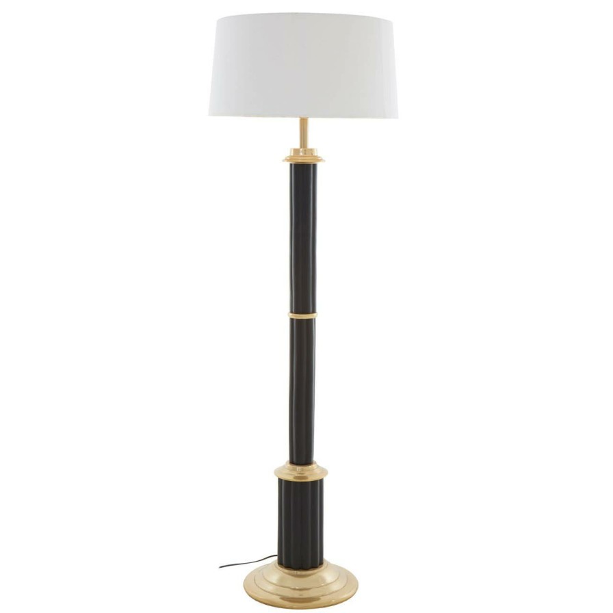 Accessories Fifty Five South Floor Lamps | Macey Black & Gold Floor Lamp