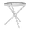 FURNITURE Fifty Five South Side Tables | Novo Round Silver Side Table