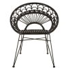 FURNITURE Fifty Five South Seating | Manado Black Natural Rattan Chair