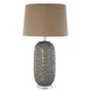 Accessories Fifty Five South Table Lamps | Udele Table Lamp With Brown Linen Shade