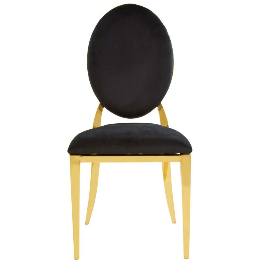 FURNITURE Premier Seating | Sarita Stackable Gold Finish Dining Chair