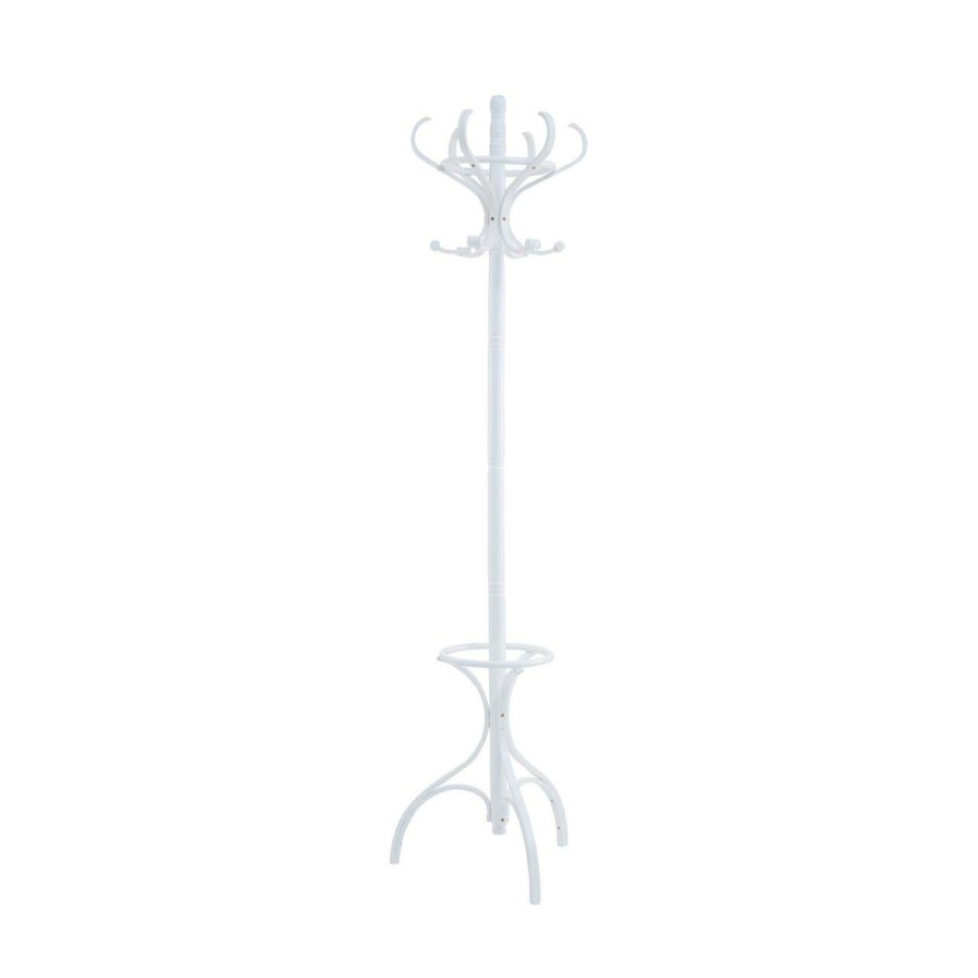 Bathe and Utility Premier Coat and Umbrella Stands | White Finish Floor Standing Coat Stand