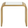 FURNITURE Fifty Five South Side Tables | Vogue Matte Gold Slatted End Table