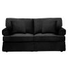 FURNITURE Fifty Five South Sofas | Ralph Two Seat Black Velvet Sofa