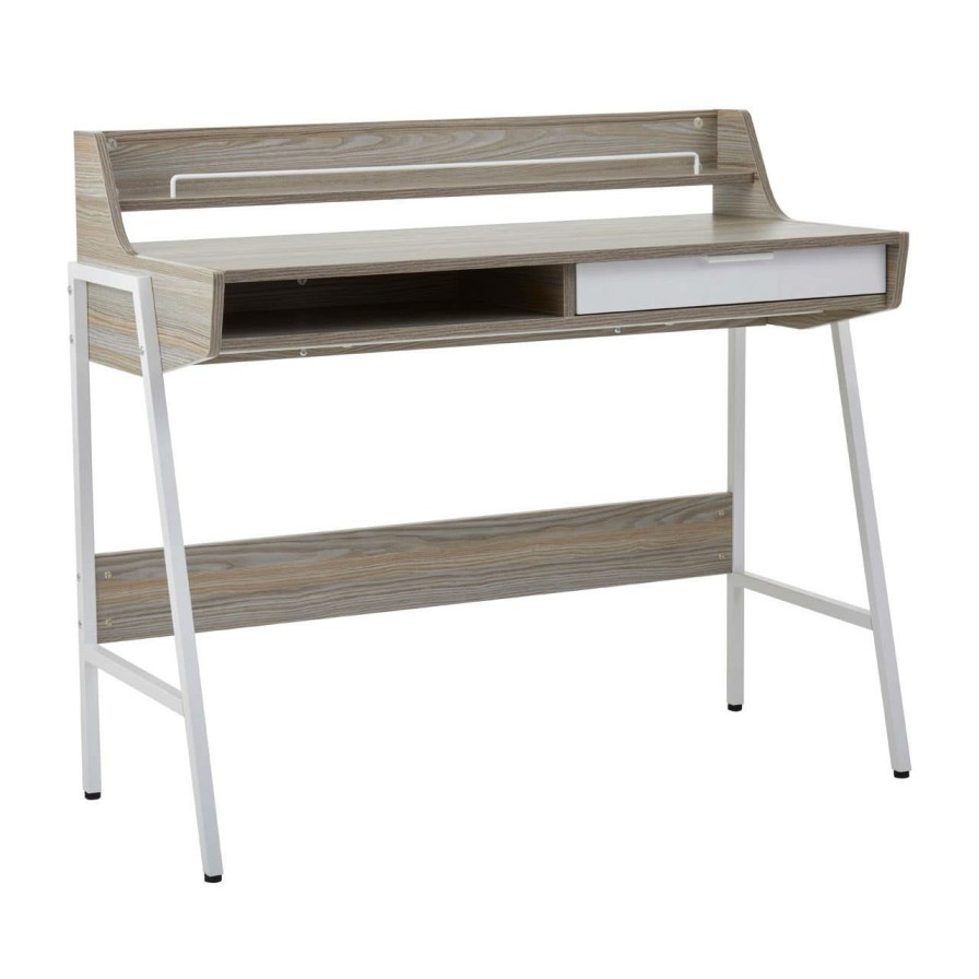 FURNITURE Premier Desks | Bradbury Light Oak Veneer Desk