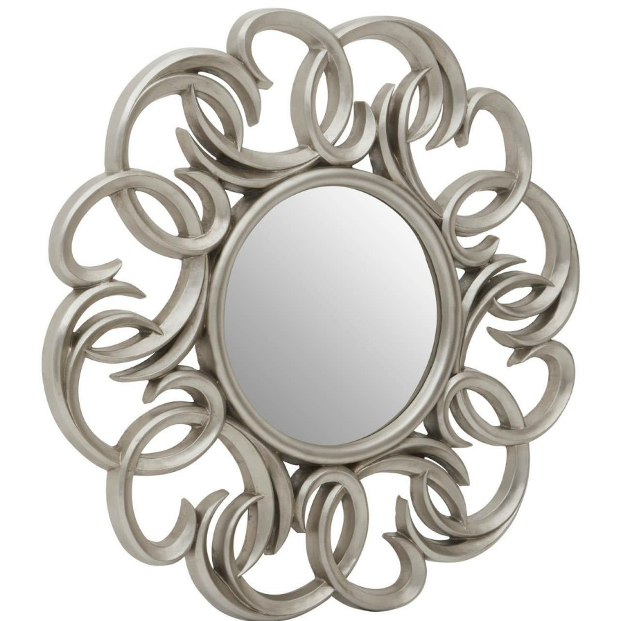 Bathe and Utility Fifty Five South Mirrors | Entwined Silver Swirl Wall Mirror