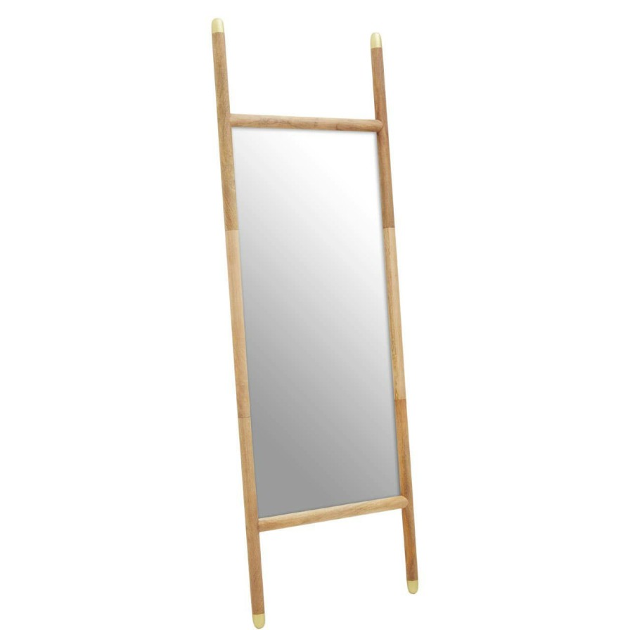 Accessories Fifty Five South Floor Mirrors | Nirav Natural Wooden Frame Mirror