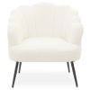 FURNITURE Fifty Five South Seating | Yazmin Seashell Black Finish Armchair