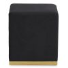 FURNITURE Fifty Five South Seating | Hagen Black And Gold Square Stool