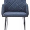 FURNITURE Fifty Five South Seating | Tamzin Dark Grey And Chrome Dining Chair