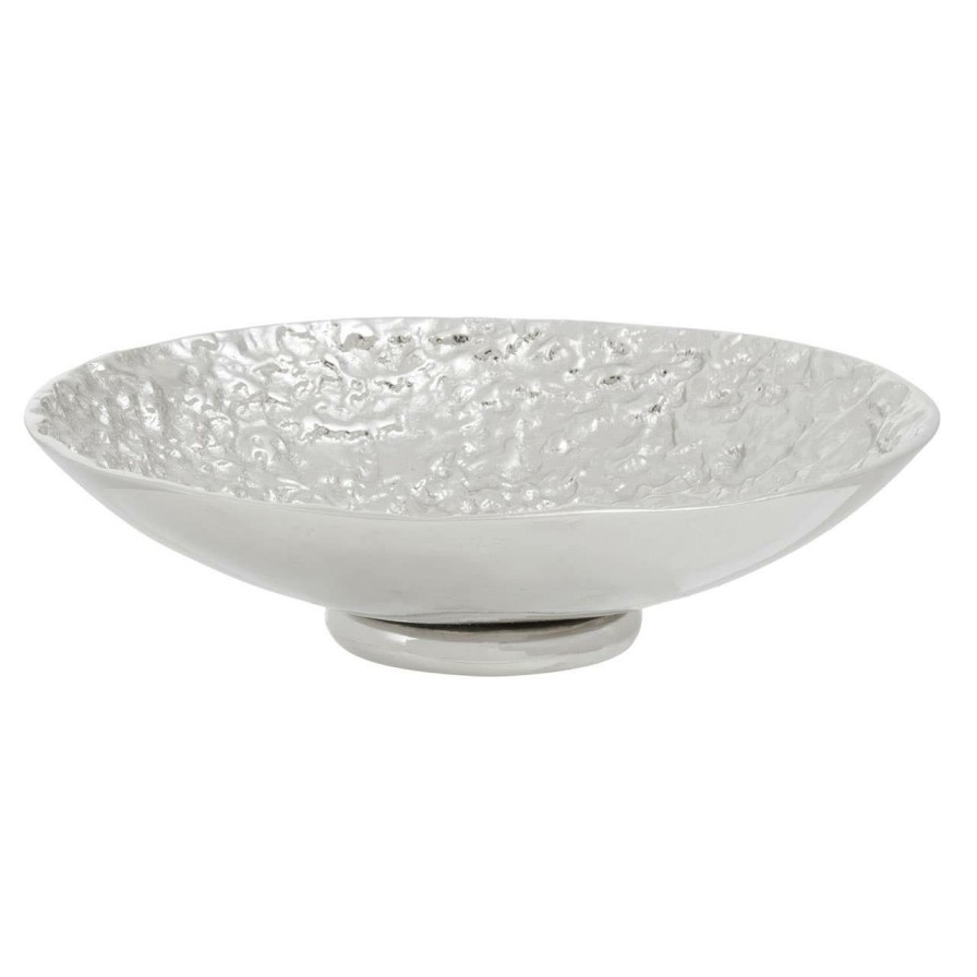 Accessories Fifty Five South Decorative Bowls Plates and Bottles | Akola Silver Round Bowl