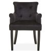 FURNITURE Fifty Five South Armchairs | Doucet Black Velvet Chair With Ring Back